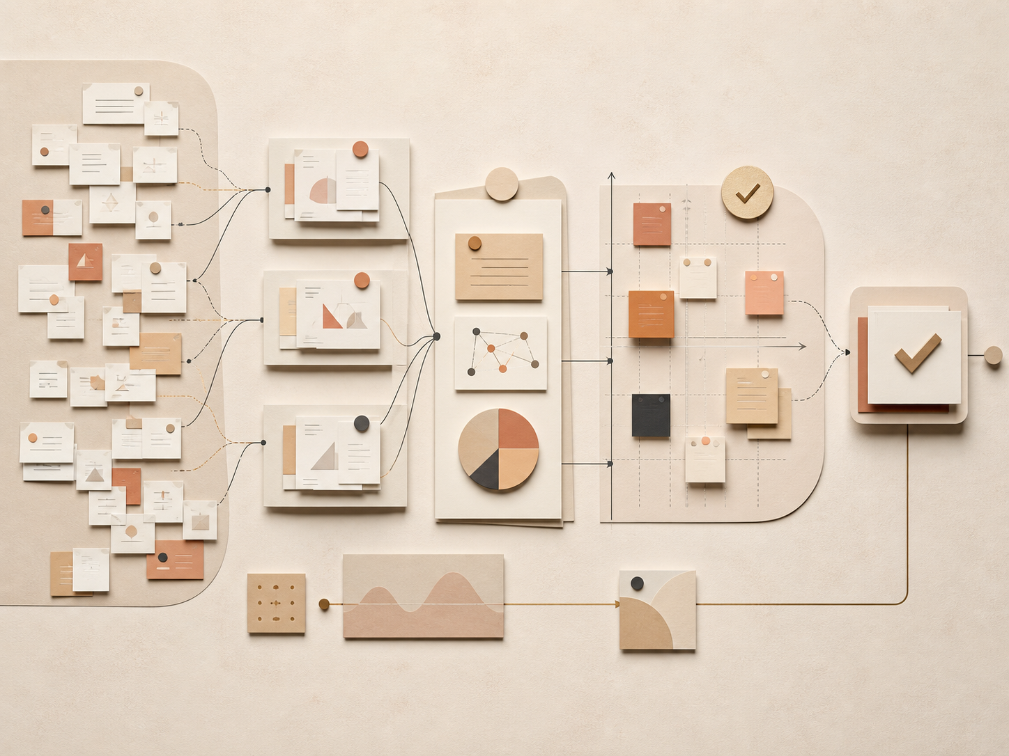 Representational cover art showing abstract usability issue synthesis and prioritization.